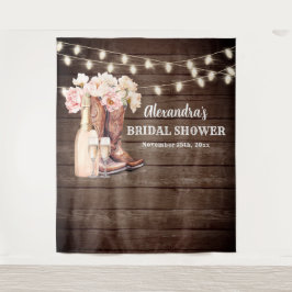 Tapiz Botas vaqueras rústicas Fondo para DUCHA DE NOIA b