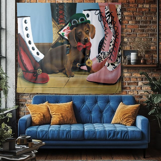 Tapiz Botas Victorianas para Perro Salchicha Dachshund S (Subido por el creador)