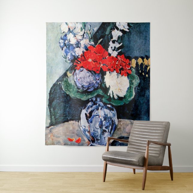 Tapiz Bouquet con Pequeño Delft, Paul Cezanne (In situ)