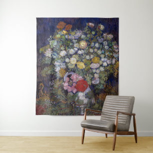 Tapiz Bouquet de flores en una bolsa Van Gogh