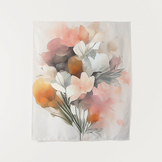 Tapiz Bouquet Temporada Otoño Naturaleza acuarela Art Pa (Anverso)