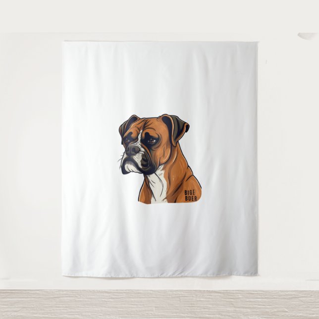 Tapiz Boxer Bark Diseña diseños gráficos punquíticos (Anverso)