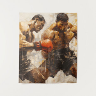 Tapiz Boxer Boxing Sport Pintura Resumen Decor Art