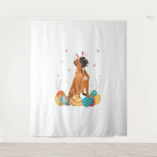 Tapiz Boxer Dog Easter Bunny Shirt Dog