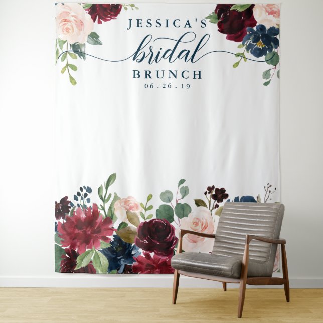 Tapiz Breezy Burgundy Bridal Shower Backups (In situ)