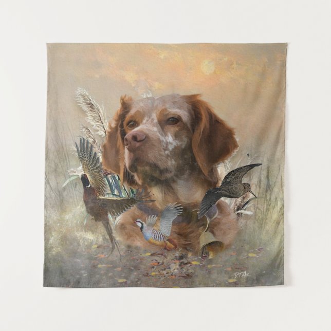 Tapiz Bretaña francesa, arte de caza de aves (Anverso)