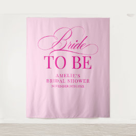 Tapiz Bridal shower Bride to Be backdrop pink