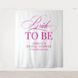 Tapiz Bridal shower Bride to Be backdrop pink