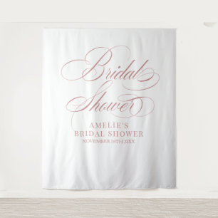 Tapiz Bridal shower elegant modern pink backdrop