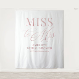 Tapiz Bridal shower elegant rose gold backdrop