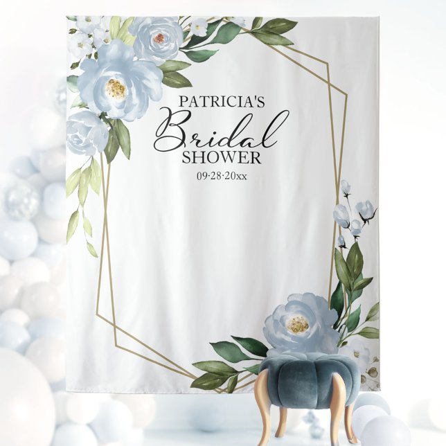 Tapiz Bridal Shower Fondo Foto Prop Dusty Blue (Subido por el creador)