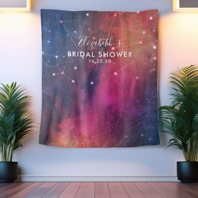 Tapiz Bridal Shower Photo Backdrop Galaxy Constellings (Subido por el creador)
