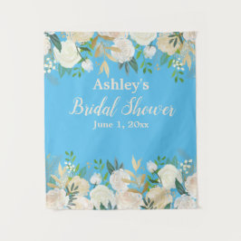 Tapiz Bridal Shower Photo Booth Fondo Blue Drop Prop