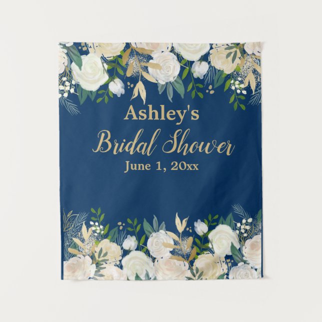 Tapiz Bridal Shower Photo Booth Fondo Foto Prop Gold (Anverso)