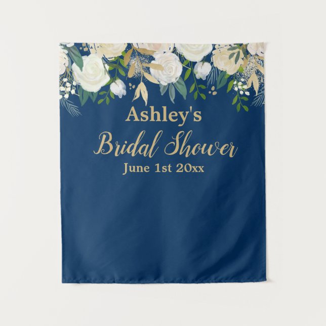 Tapiz Bridal Shower Photo Booth Fondo Foto Prop Gold (Anverso)