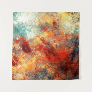 Tapiz Bright artistic splashes. Abstract painting color