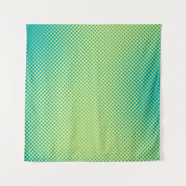 Tapiz Bright green and turquoise pop art retro backgroun (Anverso)
