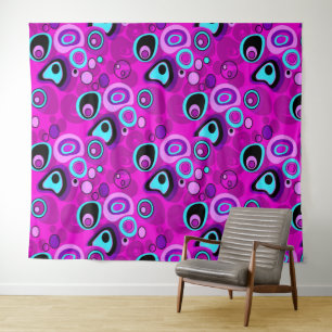 Tapiz Brillante, abstracto, magenta