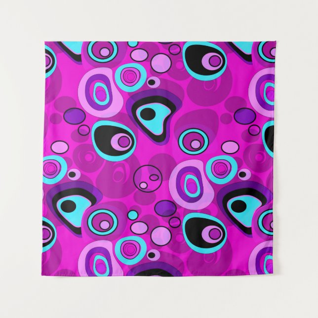 Tapiz Brillante, abstracto, magenta (Anverso)