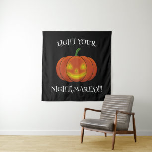Tapiz Brillante Jack-o'-Lantern - Enciende tus pesadilla