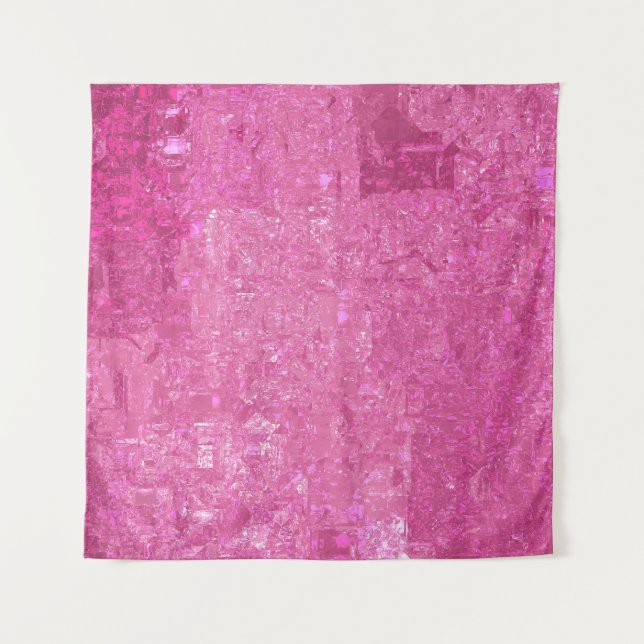 Tapiz Brillante Resumen Rosa Abstrante Glosa Mosaica (Anverso)