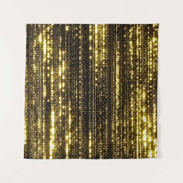 Tapiz Brillo Dorado: Fondo de Partículas Bokeh (Anverso)