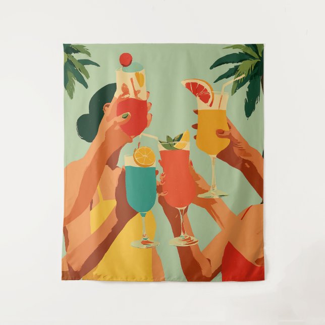 Tapiz Brindis Tropical a la Novia (Anverso)