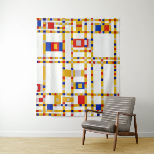 Tapiz Broadway Boogie Woogie   Piet Mondrian  