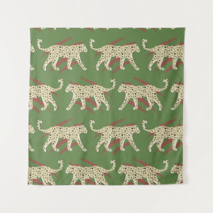 Tapiz Brochas salvajes: El leopardo en la repetición