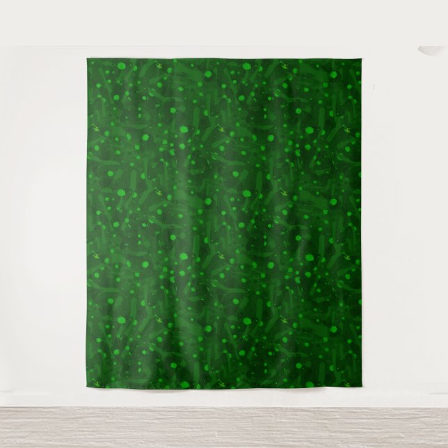 Tapiz Brotes de pintura verde claro. (Anverso)