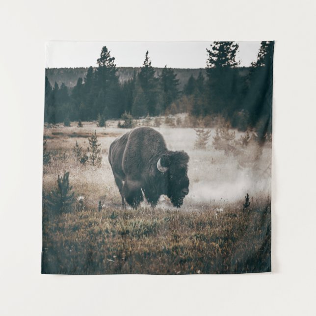 TAPIZ BROWN BISON ON BROWN GRASS FIELD DURING DAYTIME (Anverso)