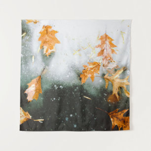 TAPIZ BROWN MAPLE LEAVES ON GLASS