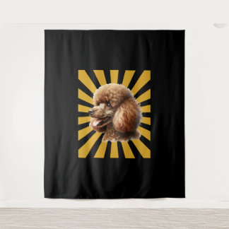 Tapiz Brown Standard Poodle Retro Sunburst