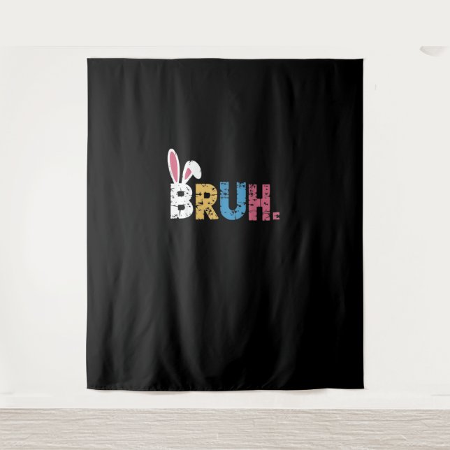 Tapiz Bruh Easter Bunny Cute Meme Para Niños _3 (Anverso)