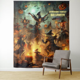 Tapiz Brujas espeluznantes de Halloween colgando