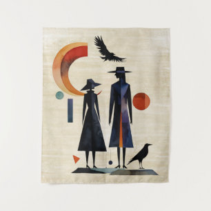 Tapiz Brujas Modernas - una obra de arte abstracta 2 - F