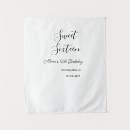 Tapiz Brunch de cumpleaños Sweet sixteen nombre cumpleañ