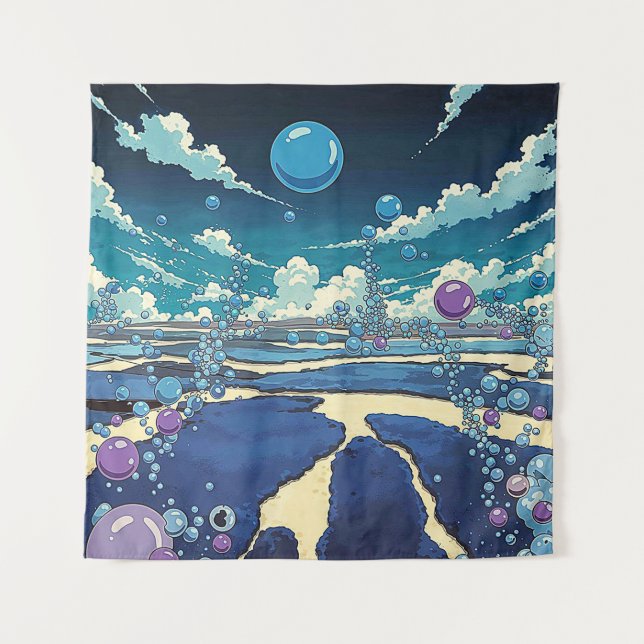Tapiz Bubble Landscape Wall Art Tapestry (Anverso)