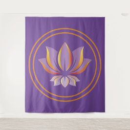 Tapiz Budismo de flores de Lotus Espiritualidad Zen 