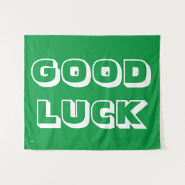 Tapiz Buena suerte, blanco verde