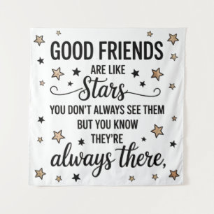 Tapiz Buenos amigos son como estrellas Frase Inspiradora