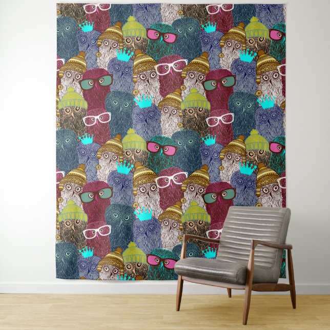 Tapiz Búho en la corona (In situ)