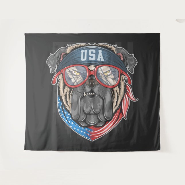 Tapiz BULLDOG de Estados Unidos (Anverso (horizontal))
