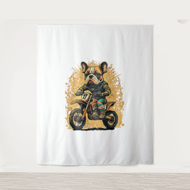 Tapiz Bulldog francés, Bulldog francés Tee, mamá frances (Anverso)