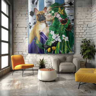 Tapiz Bulldog francés Dryad Fantasy