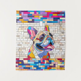 Tapiz Bulldog francés - Frenchie - mosaico colorido