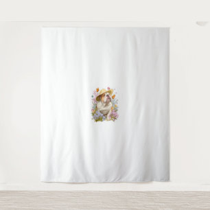 Tapiz Bulldog Jardín - Perro Funny Floral