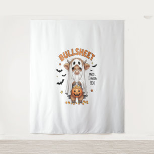 Tapiz Bullsheet Highland Cow Funny Ghost