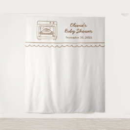 Tapiz Bun in the Oven Baby Shower Backdrop