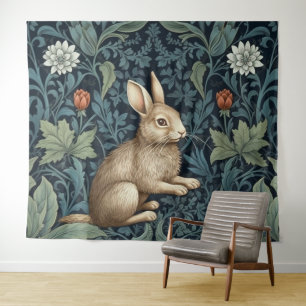 Tapiz Bunny in the forest art nouveau